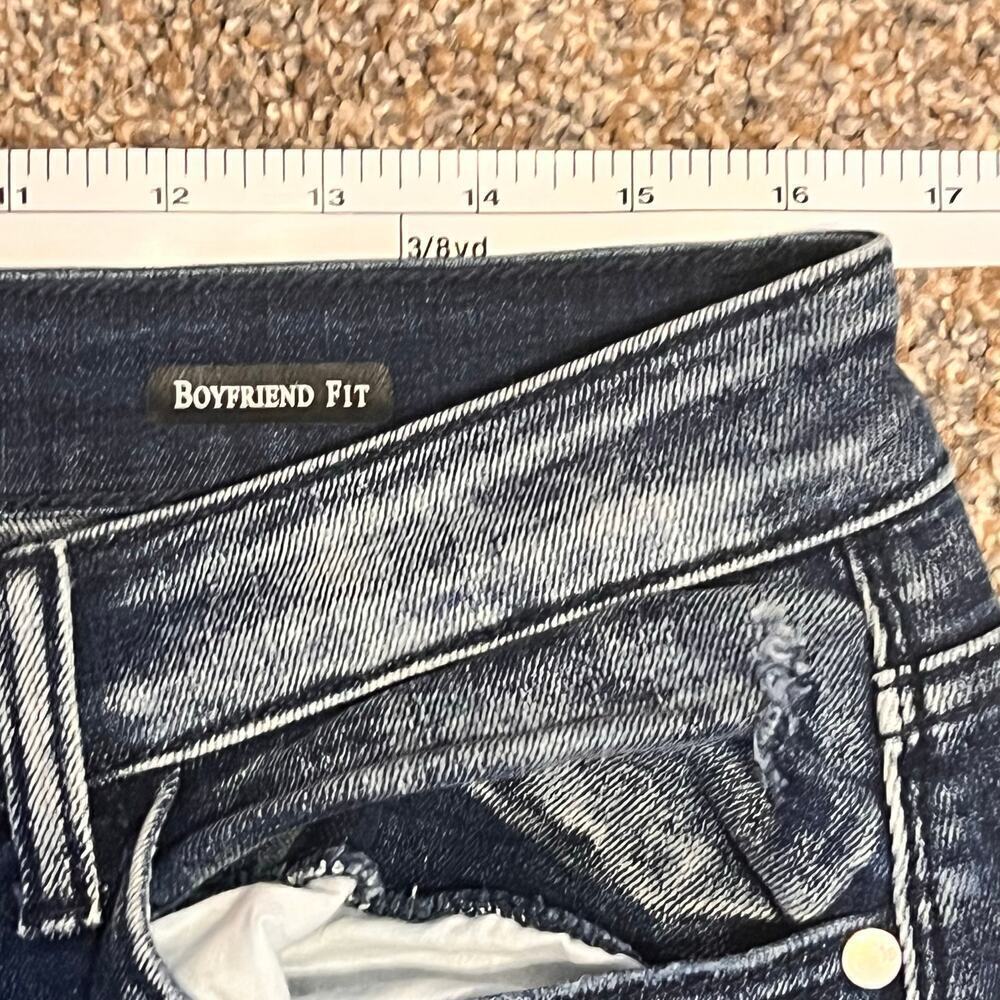 Judy Blue High Rise Distressed Boyfriend Jean.  Size 15/32 - Picture 4 of 7